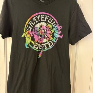 Grateful Dead Black T-Shirt with Colorful Bears Size Medium